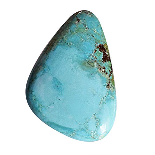 Turquoise d'Arizona cabochon bleu naturel 51x34mm pour création de bijoux