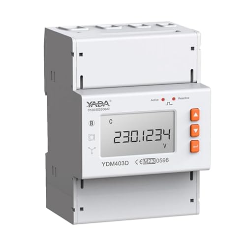 Three-Phase Electronic Electric Energy Meter, AC Voltage/Current/Power/Power Factor/Frequency Real-time Measurement, Bi-Directional Energy Measurement, for 3x230/400V, 3x400V Power Grid Systems