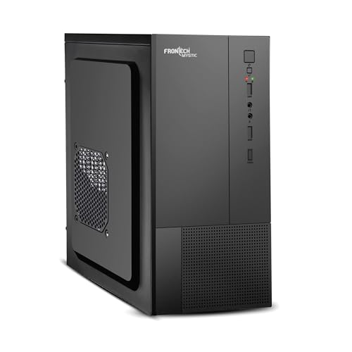 Image of Frontech Mystic Silver Computer Cabinet | Compact PC Case for Home & Office | Silver Range | Optimized Airflow Design | Dual USB & Audio Ports | ATX /Micro-ATX Support (FT-4279)
