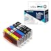 Produktbild LCL Kompatibel Tintenpatrone PGI-580 PGI-580XXL 25.7ml CLI-581 CLI-581XL CLI-581XXL 11.7ml(1PGBK 1Schwarz 1Cyan 1Magenta 1Gelb) Ersatz für Canon Pixma TR7550 TR8550 TS6150 TS6151 TS6250 TS8150 TS8151