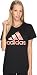 adidas Women's Badge of Sport Logo Tee, Black/Easy Coral, Large