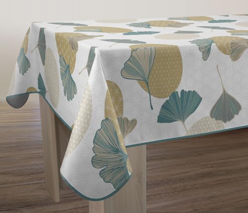Nappe Kobe bleu rectangle 150 x 350 cm textile élégant et durable