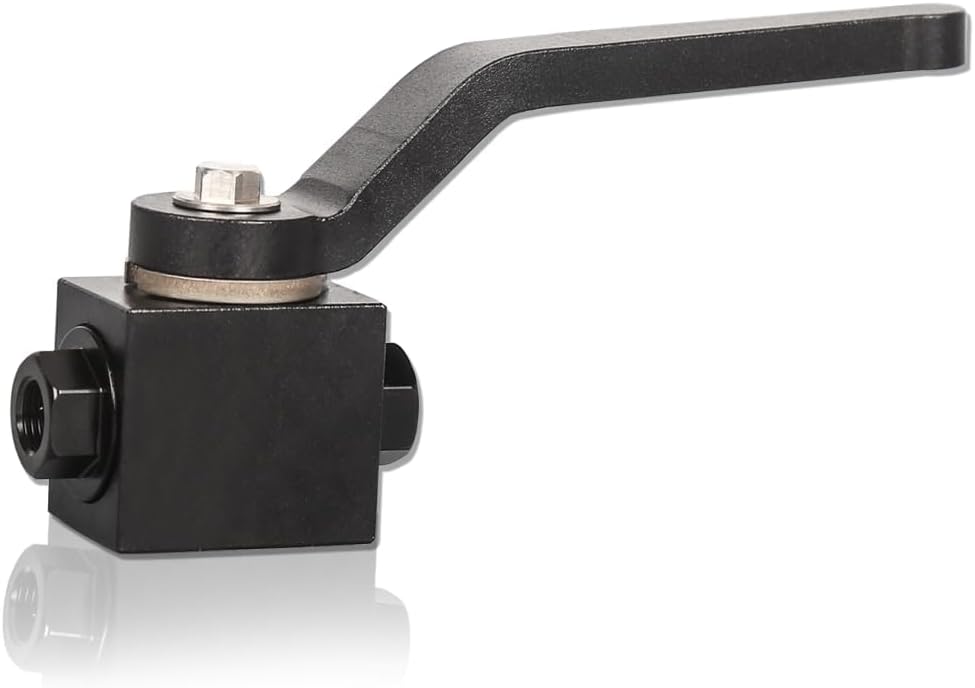 1/8" NPT Shut Off Valve - Aluminum Billet Brake Line Lock & Fuel Flow Control Cut Off Valve Fitting - Red