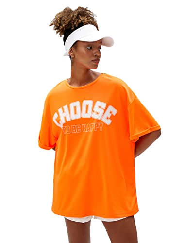T-shirt oversize imprimé Koton avec col rond pour le confort respirant