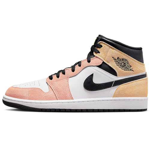 nike Air Jordan 1 Mid SE Flight Club DX4332 800 Magic Ember/Sundial White Black Mens Shoes - Size 9