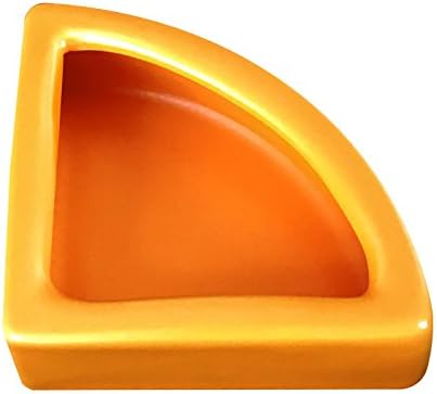 Reptile Food or Water Dish Worm Bowl Ceramic Right Angle Shaped Dish Mealworm Feed Feeder for Lizard Leopard Gecko Lizard Spider…