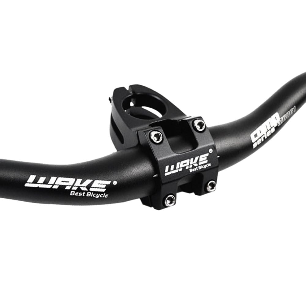Lixada - Acople de Manillar MTB de 31,8 mm de aleación de Aluminio + Manillar Plano de 780 mm anodizado para Bicicleta de montaña, Nero(Set manubrio)