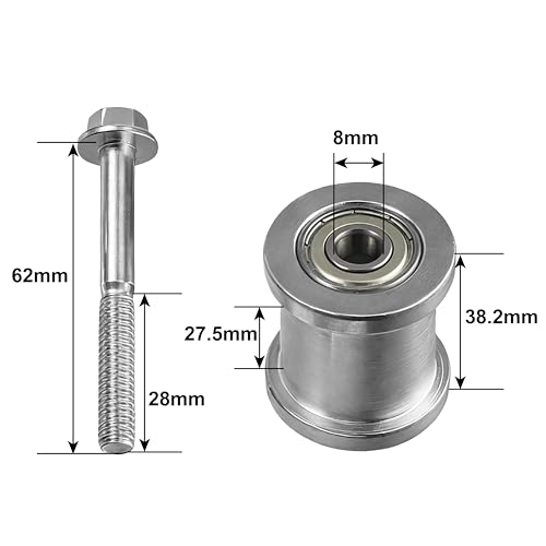 Image of Iridescent Mirror Finish Steel Chain Tensioner Adjuster w /Roller for Predator 212cc 196cc GX160 GX200 for Coleman CT200U Baja DB30 BT200X Doodlebug Mini Bikes Go Karts