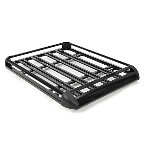 XJYMCOM Roof Rack Basket 127cm with Bars & Wind Fairing for SUV/Truck
