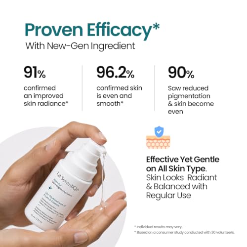 Image of La SerentiQa Alpha B3X Brightening Face Serum for Glowing Skin - 30ml | 5% Nano Niacinamide, 2% Alpha Arbutin & Vitamin C | For Dark Spots, Pigmentation & Acne Marks | Glutathione, Deep Sea Water | For Men & Women, Oily & All Skin Types