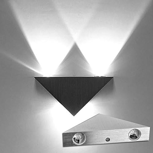 Wall Sconces Set of Two Modern 3w High Power 3 LED up Down Wall Lamp Spot Light Pathway Sconce Lighting #2pcs (Day White)