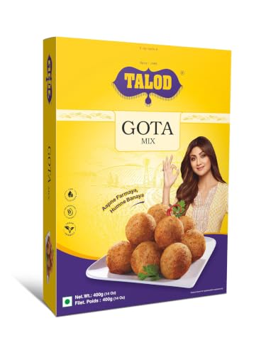 Image of Talod Gota Instant Mix Flour | Crispy & Soft Bhajiya Style Snack | Ready-to-Cook Gujarati Pakora Premix | Authentic Taste | 100% Vegetarian | Easy & Quick Tea-Time & Party Breakfast - 400gm