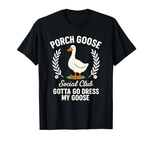 Porche Goose Social Club Funny Farm Bird Animal Lover Design T-Shirt