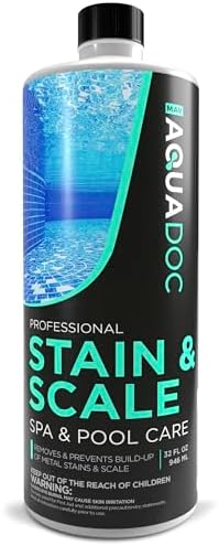 MAV AquaDoc Spa Stain and Scale Control for Hot Tubs, Scale Metal and Stain Control for Hot Tubs, Prevent & Remove Stains in Hot Tubs with Our Hot Tub Water Softener & Spa Descaler Chemical 32oz