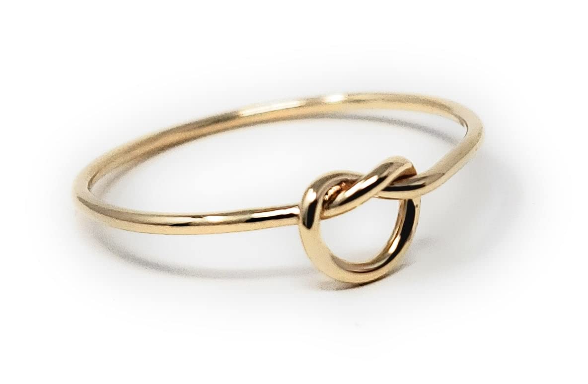 14k Solid Gold Stacking Knot Ring
