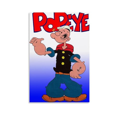 WZGWZYCD Popeye The Sailor Classic Anime Series - Póster decorativo para pared, pintura para dormitorio, 50 x 75 cm, estilo sin marco