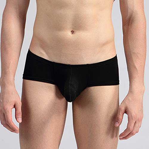 Men's Solid Color Relaxed Fit Elephant Trunk Thong,Lightweight Stretch Waistband Sexy Bulge Enhancing Trendy2