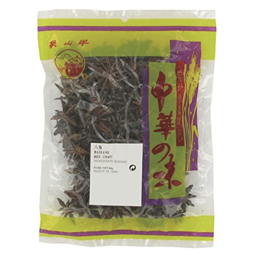 COQ Anís estrellado / Badiane entero 80 g – Especia entera, para condimento o decoración – Marca gallo (juego de 2 bolsas)