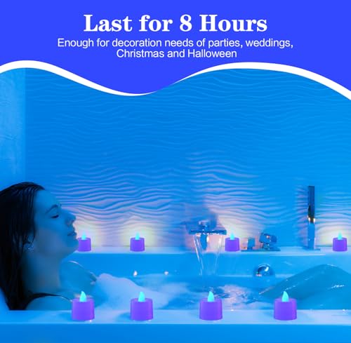 Image of KOABY 25 Pack Flameless Votive Candles, Last 8H+, Blue Light, No Timer No Flickering