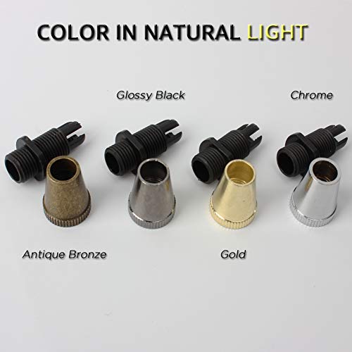 Retro Metal 20 Pcs Strain Relief Cord Connector Pendant Lighting Cord,Prunlla Aluminum Threaded Cord Grip Wire Clamp For Handmade Lighting,Lamps,Pendant (Antique Bronze) #TOP5