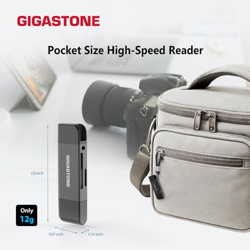 GIGASTONE SD Card Reader 2-Pack, 5-in-1 USB-A/USB-C Card Reader, Dual Slot for SD/Micro SD/SDHC/SDXC, Compatible with Laptop, PC, iPhone16/15, MacBook Pro/Air, iPad Pro, Android by Gigastone - Image 6