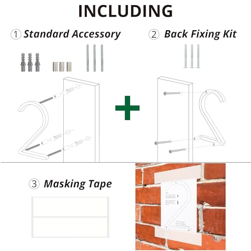 HASWARE Schwebendes Hausnummernschild: 5 Zoll (12cm) modernes Türschild – auffällig für Straßennummern (4, Schwarz)