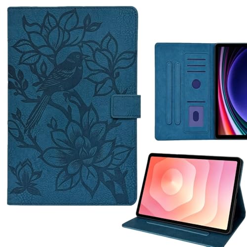 Étui antichoc pour Samsung Galaxy Tab A8 avec coque silicone et rabat de protection bleu