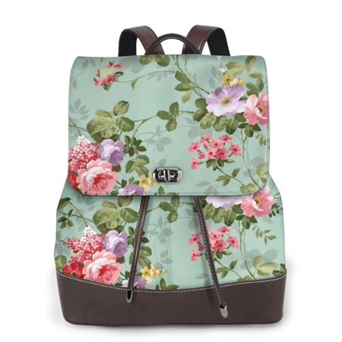 Sac à dos en cuir pour femme à fleurs idéal pour vos sorties urbaines et voyages