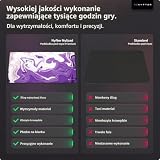 Nyfter Nyfpad podkładka pod mysz XXL, 900 x 500 mm, wzór w płynie, szyte krawędzie, podkładka pod mysz premium (biało-fioletowa)