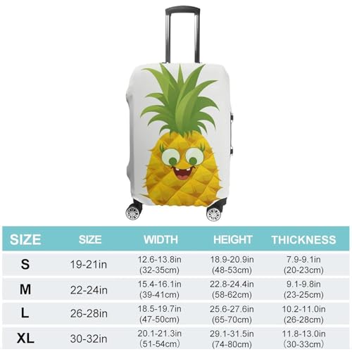 Pineapple Luggage Cover, Washable Elastic Suitcase Cover Protector Fit 18-32 Inch Luggage2