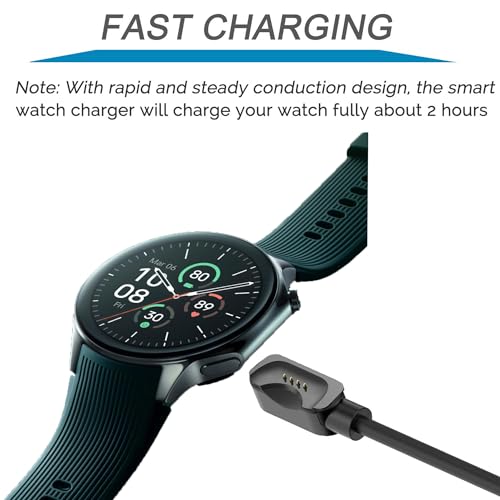 Cargador magnético compatible con ONEPLUS Watch 2 cable de repuesto negro de 2 unidades 2