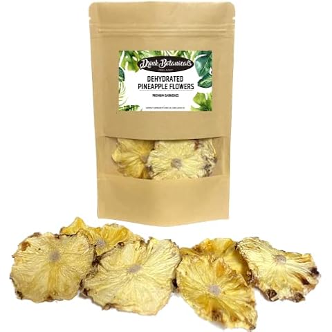 100% Natural Dehydrated Dried Pineapple Flower Rings|15+ Servings| for Cocktails, Baking, Desserts, Snacking, Cakes, Decoration, Smoothie Breakfast | NO Added Sugar |100 Grams Cover