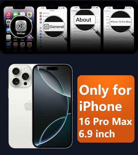 Image of FNTCASE for iPhone 16 Pro-Max Case: [Compatible with Magsafe] Translucent Matte Magnetic Phone Cover - Military Grade Drop Protection Shockproof Protective Cases - Black