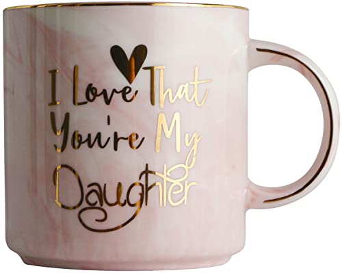 WOYOO Funny DaughterMugs -I Love That You are My Daughter Coffee Mug,Best Daughter Birthday Valentine's Day Gift Ideas from Mom Dad WOYOO Funny DaughterMugs -I Love That You are My Daughter Coffee Mug,Best Daughter Birthday Valentine's Day Gift Ideas from Mom Dad
