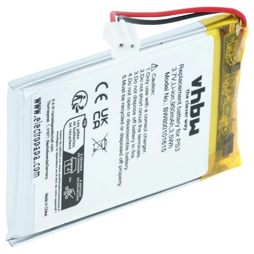 vhbw Batería Compatible con Sony Playstation3 PS3 Sixaxis Wireless Controller Gamepad Controller (950mAh, 3,7V, Li Ion)