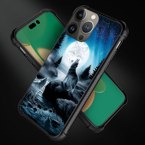 CARLOCA Compatible with iPhone 14 Pro Max Case,Star Howling Wolfs Graphic Design Shockproof Anti-Scratch Drop Protection Case for iPhone 14 Pro Max - image 3