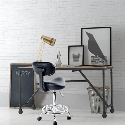 Tabouret pivotant de salon design épuré avec structure chromée