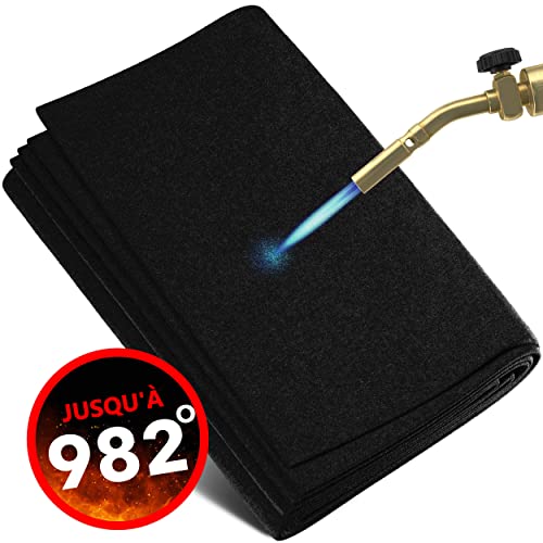 Tapis ignifugé 1x1 m, résistant à 982 °C