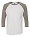 Next Level 6051 Women's Tri-Blend 3/4-Sleeve Raglan Tee Shirt Small Venetian Grey/White