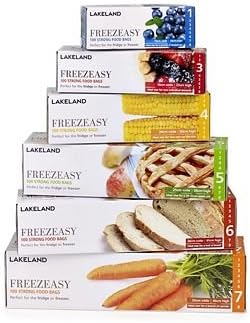 100 x Lakeland Freezeasy Flat Food Freezer Bags, 25 x 38cm
