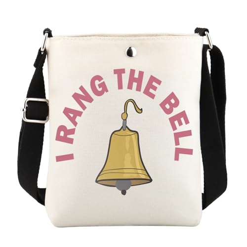 WCGXKO Cancer Survivor Gift Cancer Messenger Bag Chemo Gift I Rang the Bell Survivor Crossbody Bag