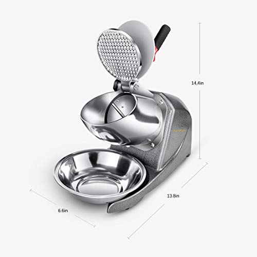 Ice Crusher Machine Electric Household Dual Stainless Steel Shaving Blades Shaver for Home Use And Commerical,Upgraded,110V,180lbs/hr.