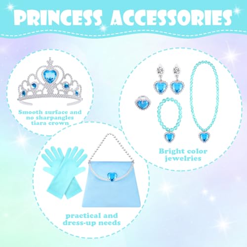 Set de capa de princesa con corona y accesorios miniatura 4