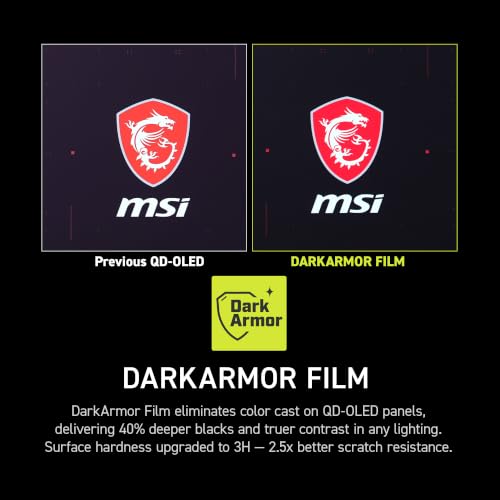 Image of msi MAG 341CQP QD-OLED X28 34 inch UWQHD Tandem QD-OLED Monitor,3440x1440,1800R,RGB Stripe,DarkArmor Film,Uniform Luminance,280Hz,0.03ms,AI Care Sensor,AMD FreeSync Premium Pro,NVIDIA G-SYNC Compatible