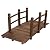 SULIVES 5ft Wooden Garden Bridge, Arch with Safety Railings On Either Side Outdoor Footbridge, Wooden Walkway Decorative Pond Landscaping, Backyard, Streams, Creek or Farm, Stained Wood