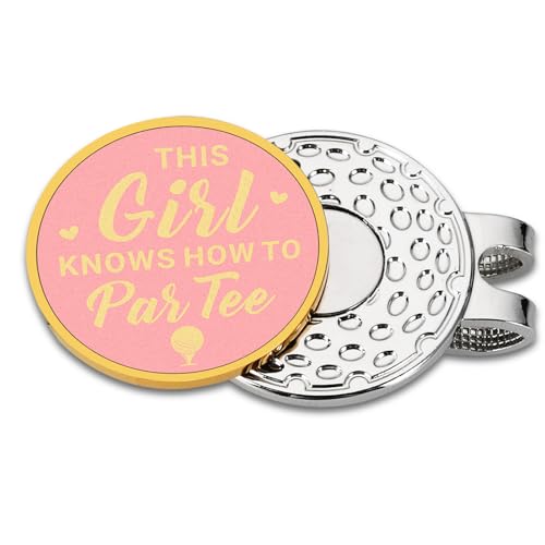 Golf Gifts for Women,Pink Golfer Ball Marker with Magnetic Hat