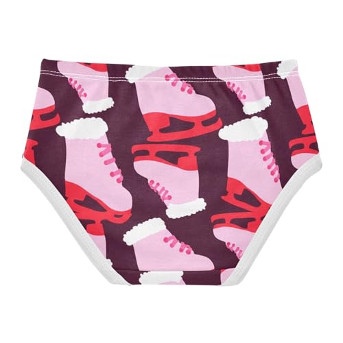Cotton Girls Underwear Toddler Pink Ice Skates White Sports Panties Little Girl Florals Briefs Kids Undies 2t2