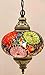 (Choose from 5 Designs) Turkish Moroccan Mosaic Glass Chandelier Lights Hanging Ceiling Tiffany Lamp, Large (C)