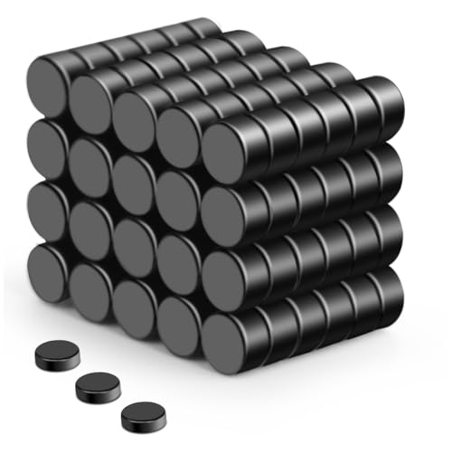 Image of TRYMAG Miniature 120 Pcs Tiny Black Round Neodymium Disc Small Magnets, Mini Rare Earth Magnets for Fridge, Crafts, Whiteboard, DIY, Science, Kitchen