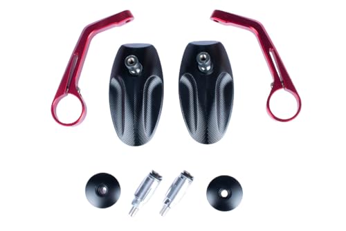 Rétroviseurs Moto Universels avec Grand Déport de 10 cm Anti Angle Mort